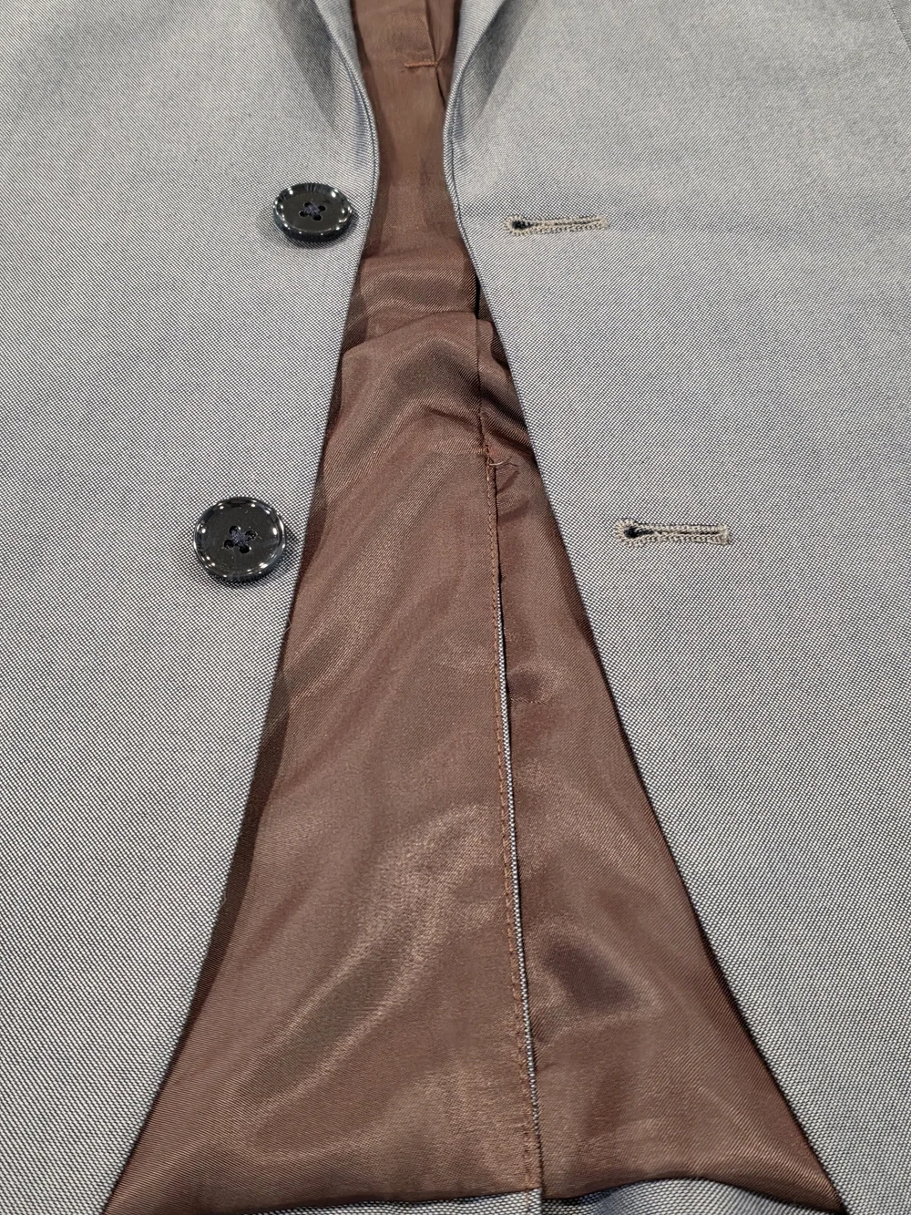42R Men's Express Photographer Blazer 100% Cotton Slim Fit Gray Sport Coat